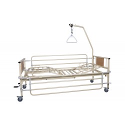 Νοσοκομειακό Κρεβάτι τροχήλατο Κλίνη με 2 μανιβέλες με ανύψωση πλάτης και ποδιών χειροκίνητο πολύσπαστο